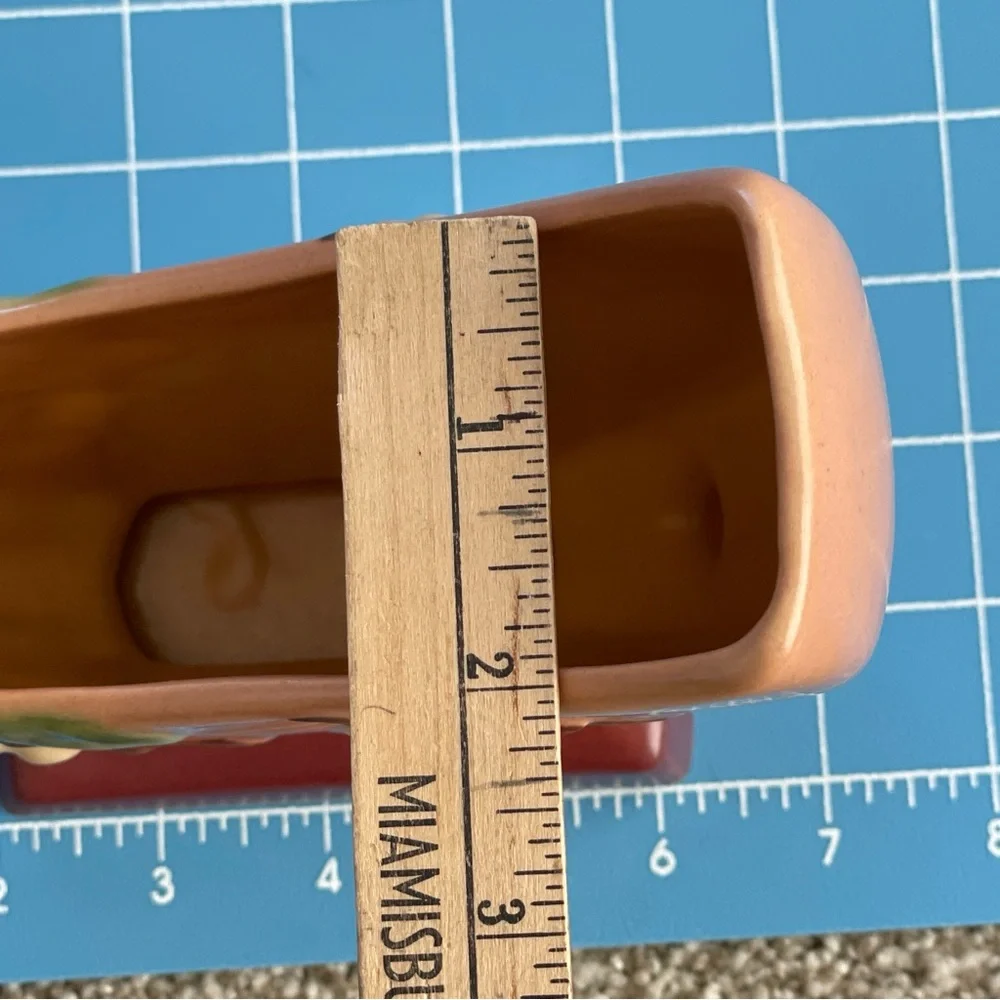 Roseville Snowberry Fan Vase Pink Burgundy Art Pottery Mid Century - Picture 14 of 16